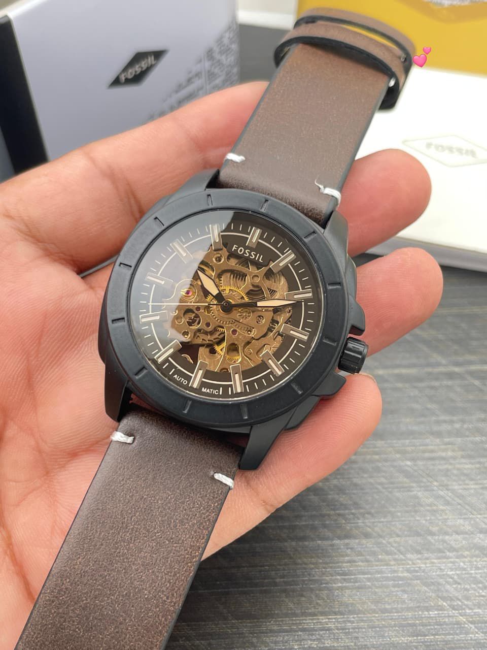 Fossil Leather Automatic For Him