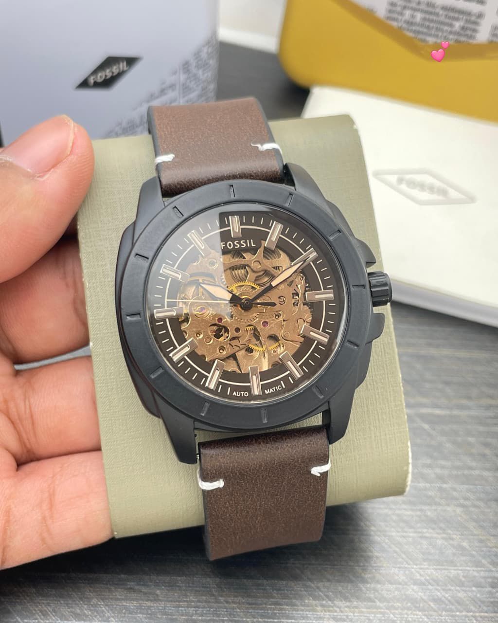 Fossil Leather Automatic For Him