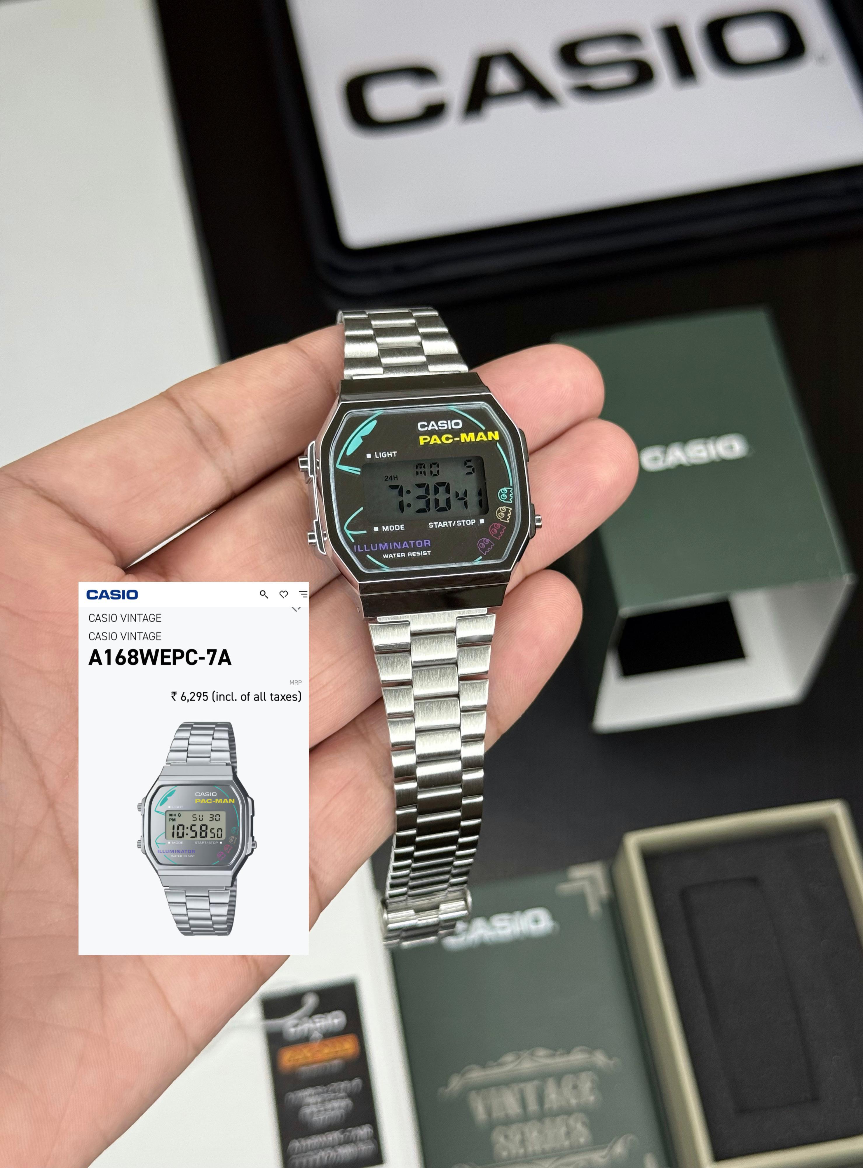 Unisex Casio PAC-MAN Edition Digital Metal Watch